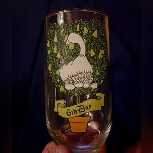 12 Days of Christmas Juice Glasses Set of 4 Glasses - 2 Different Sizes